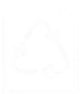 Icono de papel con símbolo de reciclaje en el medio